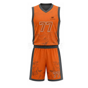Kits de basketball respirants en polyester de haute qualité, personnalisables avec logo, dernière conception, prix de gros abordable, marque privée, différents modèles - Product Image 5