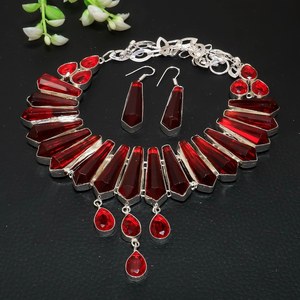 Pendentif crayon en grenat naturel du Mozambique, collier élégant en argent sterling 925, cadeau d'anniversaire pour femme - Product Image 5