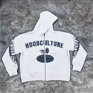 Nouveau sweat à capuche zippé décontracté pour homme en molleton 100 % coton, coupe oversize, avec logo imprimé et design de manches, idéal pour l'automne - Product Image 3