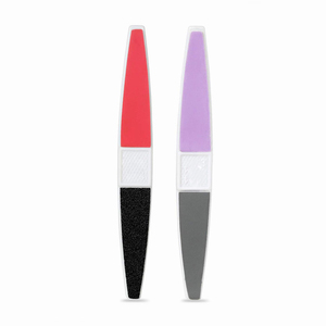 Lime à ongles en verre double face mini premium, grain 180, papier de verre émeri, outil réutilisable pour le soin des ongles, motif droit, couleur personnalisée - Product Image 1