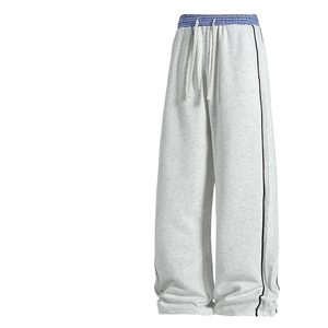 Unisex American-Style Harem Pants <b>Elastic</b> <b>Waist</b> Breathable Lightweight Casual Sports <b>Trousers</b> Loose Straight Winter/Autumn - Product Image 2