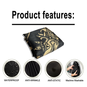 Cape de coiffure personnalisée avec motif imprimé, imperméable, fermeture à boutons, anti-adhérente aux cheveux, pour salon de coiffure et barbier - Product Image 5