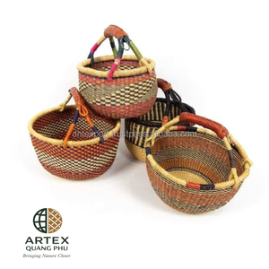 Hot Sale Seagrass Bolga <b>Basket</b> Multifunction <b>Storage</b> <b>Basket</b> Handmade Craft Vietnam Wholesale Made in Vietnam DHT Handicraft - Product Image 2