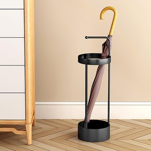 Porte-parapluies en métal avec plateau de récupération d'eau - Support à parapluies en acier noir en gros - Product Image 3