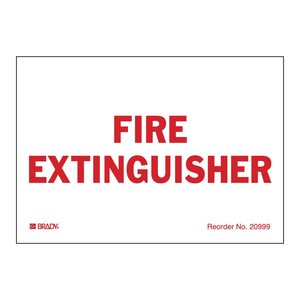 Etiqueta Reflectante BradyLite para Extintor de Incendios, Roja sobre Blanca, 3.5 x 5 Pulgadas, Marcado de Seguridad Autoadhesivo y Duradero - Product Image 1
