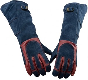 2026 Premium Mig Welding Leather Gloves Fireproof <b>Heat</b> Resistance Long Gauntlet Industrial Safety Work Gloves Europe Trend - Product Image 1