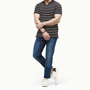 เสื้อยืดแขนสั้นสีดำขาวล้วนสำหรับผู้ชาย ผ้าฝ้ายถักเนื้อนุ่ม ระบายอากาศได้ดี น้ำหนัก 240 กรัม บริการ OEM แห้งเร็ว - Product Image 2