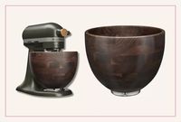 WOODY24INTO7 Bol mélangeur en bois moderne, écologique, fait main, compatible KitchenAid |   Utilisation sur table |   Cadeau d'anniversaire |   Haute qualité