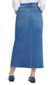 Latest Design Long Denim Skirts 2025 Wholesale Low Price Casual Wear Women Denim Cotton Skirts OEM Serviced - Product Image 2