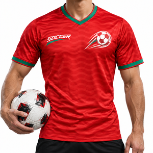 Maillot de football 100% polyester, maillot d'équipe de football, impression numérique personnalisée, service OEM, coupe moderne, respirant - Product Image 5