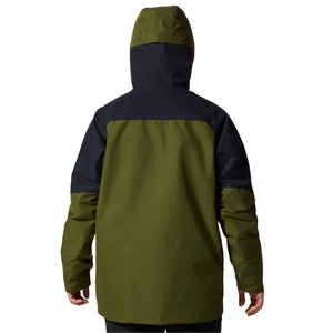 Veste imperméable à capuche pour femme, style utilitaire, coupe classique, manches longues, polyester, vêtements d'extérieur d'hiver, color block - Product Image 2