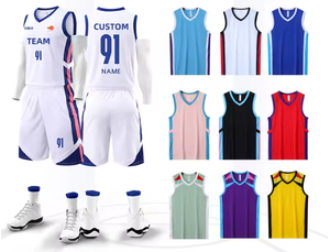 Conjunto de Uniforme de Baloncesto Personalizado para Hombre y Niños, Ropa Deportiva de Secado Rápido, Camisetas y Pantalones Cortos de Baloncesto Sublimados para Equipo - Product Image 1