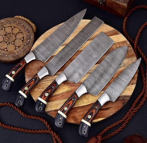 Juego de Cuchillos de Cocina LEGACY BLADES de 5 Piezas, Acero de Damasco, Colección de Cuchillos Profesionales para Chef, Logotipo Personalizado, Fabricante OEM ODM - Product Image 3