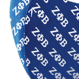 Masque facial 3D respirant Zeta Phi Beta pour l'été, bleu royal, imprimé avec des lettres grecques, léger, réutilisable, en mélange de coton - Product Image 3