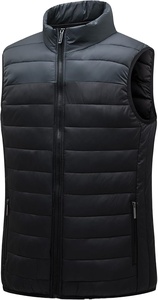 Wholesale Stand Collar Lightweight Zip Puffer Vests Polyester Men's <b>Quilted</b> Vest & <b>Waistcoats</b> Men Puffer Sleeveless Jacket - Product Image 2