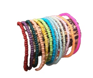 Strech-pulsera de la amistad hecha a mano, brazalete colorido con cuentas, tamaño personalizado, para amigos - Product Image 1
