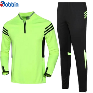 Conjunto Deportivo de Fútbol para Hombre, Camiseta de Manga Larga, Pantalones Negros, Top Azul, Absorbe la Humedad, Ropa de Entrenamiento de Manga Larga para Adultos, Todas las Temporadas - Product Image 3