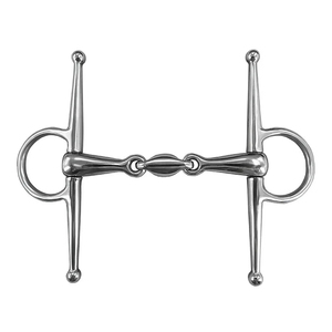 Bocado de acero inoxidable de mejilla completa para caballo, tipo gag, eggbutt, snaffle, para entrenamiento, equipo ecuestre - Product Image 3