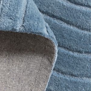 Alfombra india hecha a mano de alta calidad del proveedor directo, diseño moderno de bucle, felpa suave azul sólido brillante y único. - Product Image 3