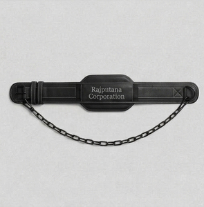 Custom Home Exercise Gym Leather Dip Belt With Chain Protective Nylon Weightlifting Back Support Leather Belt - Product Image 2