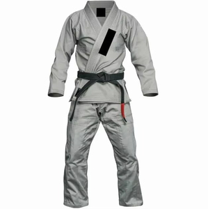 Kimono de BJJ para Adultos, Unisex, Gris Claro, 100% Algodón, Resistente, para Artes Marciales, Corte Regular, Teñido Liso, Disponible - Product Image 5
