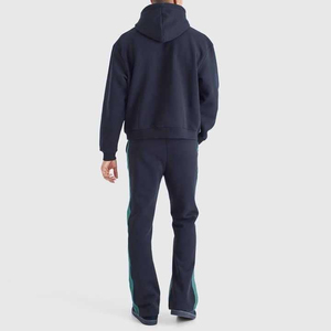 Survêtements personnalisés OEM en coton imprimé avec ourlet brut pour hommes, ensemble jogging deux pièces évasé pour hommes, survêtement évasé pour hommes - Product Image 5