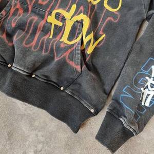 Sweat à capuche surdimensionné personnalisé pour homme, style hiver, avec motif lettres françaises, tendance, effet vieilli, imprimé numérique vintage antique - Product Image 4