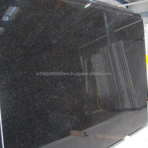 Comptoirs en dalles polies durables de qualité supérieure revêtement de sol Monuments noir perle granit argent or taches salon moderne - Product Image 2