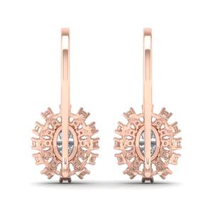 Boucles d'oreilles pendantes REYES en argent sterling 925 et moissanite, plaquées or 14 carats, exquises, pour soirée, bijoux raffinés - Product Image 4