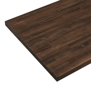 Panel de encimera de madera de acacia de diseño contemporáneo con acabado de teca dorada con aceite de cera para uso en la cocina - Product Image 1