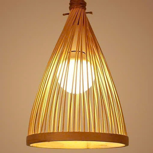 ArtisanCraft Natural Bamboo Ceiling <b>Light</b> Shade With <b>Rustic</b> Elegance - Product Image 2