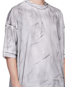 เสื้อยืดคอกลมโอเวอร์ไซส์แบบสั่งทำพิเศษสำหรับผู้ชาย น้ำหนัก 230 กรัม ผ้าฝ้าย 100% ซักย้อมแบบแอซิดวอช ตัดเย็บชายเสื้อยาวพิเศษ ย้อมสีด้านข้าง - Product Image 5