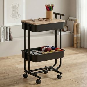 Mesa de Centro Móvil de 2 Niveles de MDF, Color Marrón, Estilo Moderno, para Sala de Estar, con Almacenamiento, Venta al Por Mayor del Fabricante - Product Image 1