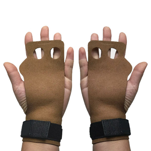 Gants de sport en cuir à 2 trous avec support de poignet réglable pour la musculation et l'entraînement de force, unisexe, poignée de gymnastique à 2 trous - Product Image 1