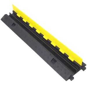 Protège-câbles modulaire en caoutchouc à 2 canaux, capacité de charge de 11 000 lb, rampe de protection pour fils et cordons - Product Image 4