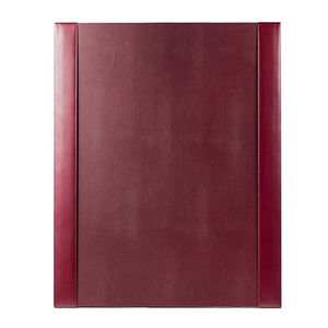 Alfombrilla de Escritorio de Cuero Sintético con Rieles Laterales - Alfombrilla de Escritorio de Cuero de Lujo para Escribir, Color Marrón - Product Image 1