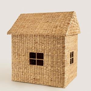 Cesta Ecológica para Niños, Hecha a Mano, de Jacinto de Agua, con Forma de Casa, para Almacenamiento de Juguetes en Guardería, Venta al Por Mayor, Proveedor Ecológico - Product Image 3