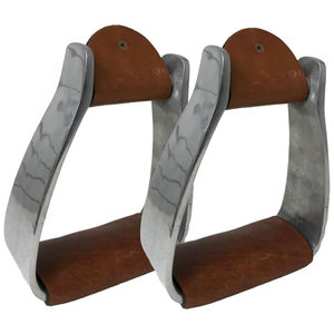 อานม้าอะลูมิเนียมแบบสั่งทำพิเศษ ปี 2026 พร้อมที่วางเท้าแบบเอียง หุ้มหนังสีน้ำตาล บริการ OEM - Product Image 1