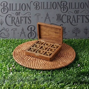 Wooden Tic Tac Toe <b>Game</b> <b>Board</b> Handmade Tabletop Party <b>Game</b> <b>Travel</b> <b>Game</b> for Home Office - Product Image 3