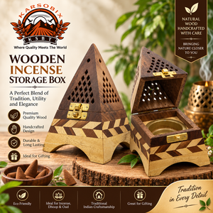 Handcrafted Redwood Pyramid Storage Box <b>Incense</b> Holder Eco-Friendly Durable <b>Cone</b> <b>Incense</b> Holder for Home Aromatherapy Vintage - Product Image 1