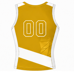 Maillot de football jaune doré sans manches, uniforme sportif, tenue d'entraînement d'équipe, vêtements personnalisés, vêtements de performance - Product Image 2