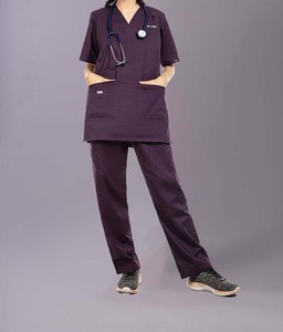 Tenues médicales confortables en tissu extensible de haute qualité, ensembles de blouses d'hôpital, denim unisexe, été - Product Image 3