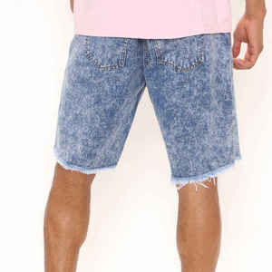 Pantalones Cortos de Mezclilla Holgados y Elegantes para Hombre con Logotipo Personalizado, Pantalones Cortos de Mezclilla de Estilo Urbano para Hombre - Product Image 4
