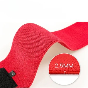 Sangles de levage en nylon rouge 63 cm avec fermeture Velcro réglable, équipement de musculation unisexe - Product Image 6