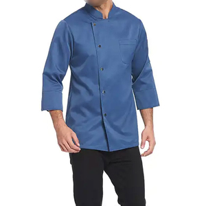 Nouvelle veste de cuisine professionnelle pour hommes, moderne, résistante, aux couleurs et tailles unies, idéale pour la restauration. - Product Image 5