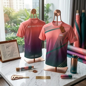 เสื้อปิ๊กเกิลบอล BIDV พิมพ์ลายแบบซับลิเมชั่น ระบายความชื้นได้ดี เสื้อผ้ากีฬาโพลีเอสเตอร์แขนสั้นสำหรับทุกเพศ - Product Image 5