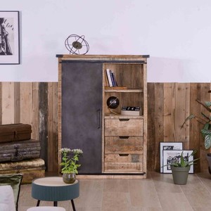 Vitrina industrial de metal y madera Vandana Royal Layer Character - Product Image 1