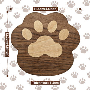 New Fashion Classic Style <b>Round</b> Walnut Wood Cup <b>Mat</b> Coasters 11.5x12.2x1.2cm Free Eco-Friendly Reusable Insulated Cute Stylish - Product Image 6