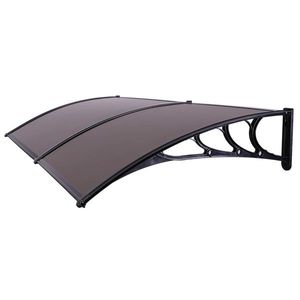 Staffa Marrone e Nera 200x100 per Tettoia Antipioggia per Porte e Finestre, Accessori di Qualità per Uso Domestico - Product Image 1