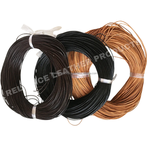 Reliance Leather Cords 3mm Round Black Leather Cord Spool of 100 Meter RTS Products Set of 5 Perfect <b>Rope</b> for Jewelry Crafting - Product Image 5